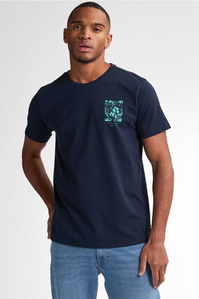 T SHIRT MET RUG PRINT M 1050 TSR115 5178 Navy Blue